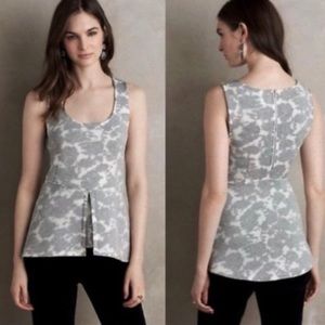 Anthropologie Akemi + Kin Gray & Cream Peplum Tank-XS
